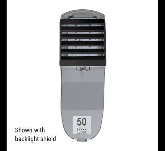 Guideway with backlight shield