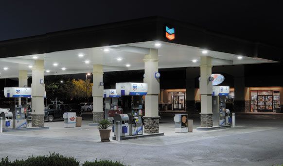 case study of gas station canopy LED lights
