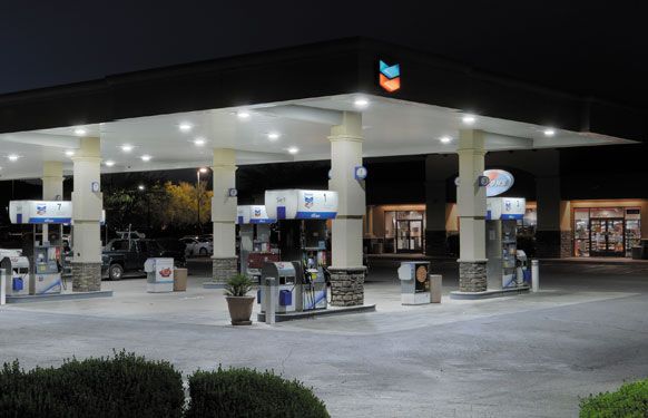 case study of gas station canopy LED lights