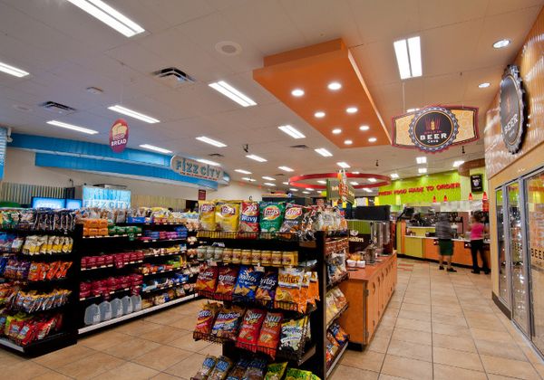 Sheetz convenience store lighting in Cary, North Carolina