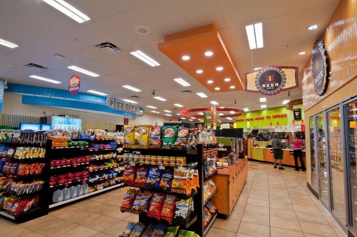 Sheetz convenience store lighting in Cary, North Carolina