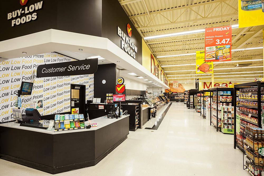 Cree Lighting's bright and ambient led retail lighting at Buy-Low Foods