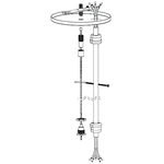 5" Canopy w/48" Power Feed and Adjustable Cable Support