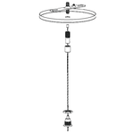 5" Canopy w/48" Adjustable Cable Support (single)