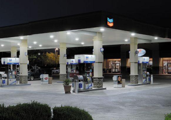 case study of gas station canopy LED lights